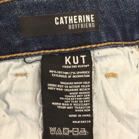 Kut From The Kloth Catherine Boyfriend Embroidered Jean Size 2 - Picture 11 of 13